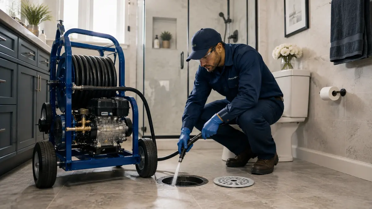 Bathroom Drain Hydro Jetting in King City
